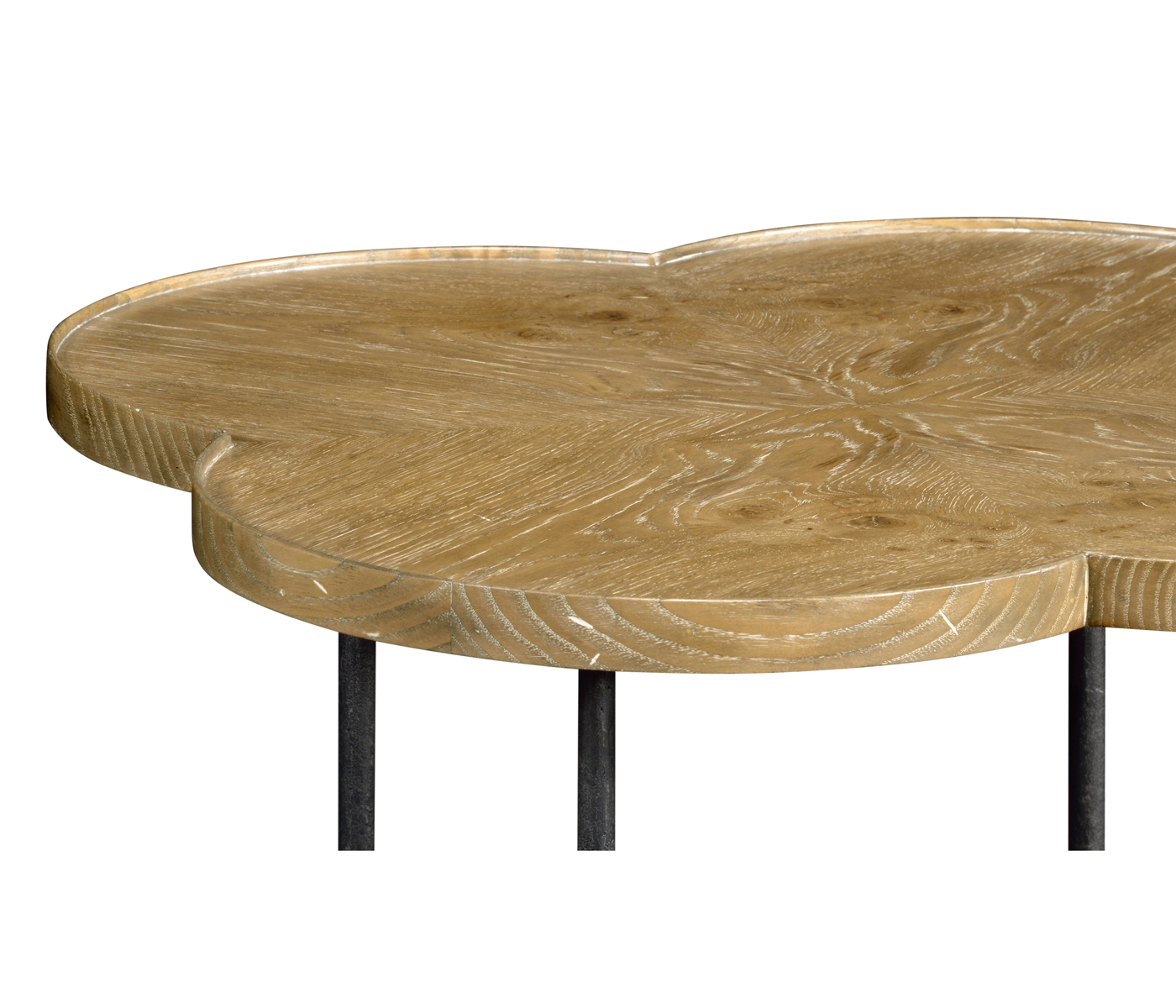 Quatrefoil Limed Chestnut Lamp Table