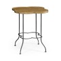 Quatrefoil Limed Chestnut Lamp Table
