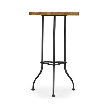 Trefoil Light Brown Chestnut Side Table