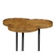 Trefoil Light Brown Chestnut Side Table