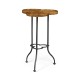 Trefoil Light Brown Chestnut Side Table