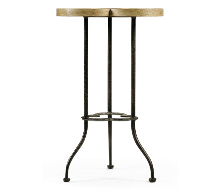 Trefoil Limed Chestnut Side Table