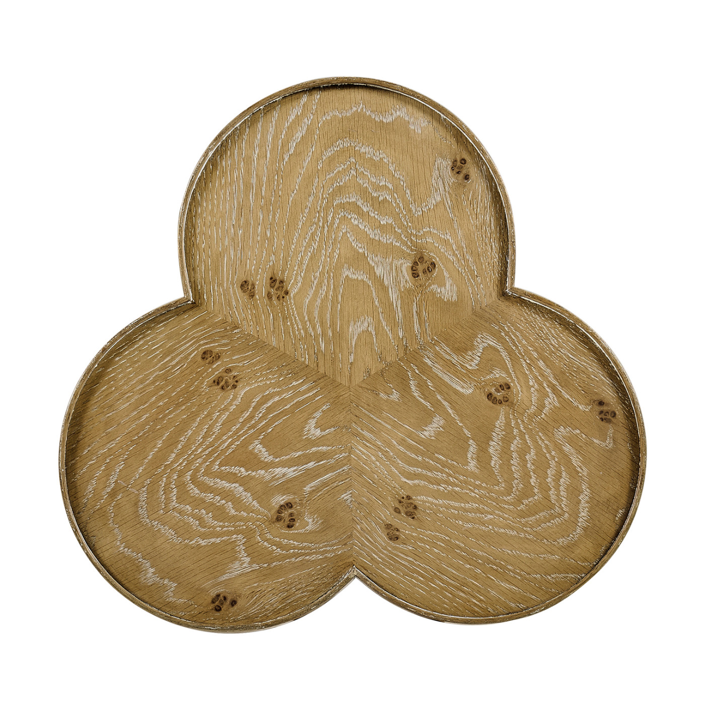 Trefoil Limed Chestnut Side Table