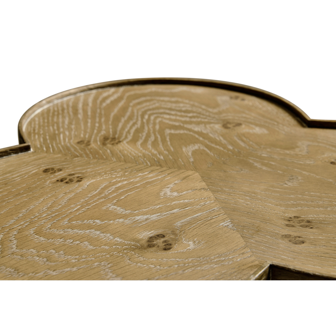 Trefoil Limed Chestnut Side Table