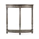 Antique Dark Grey Demilune Console Table
