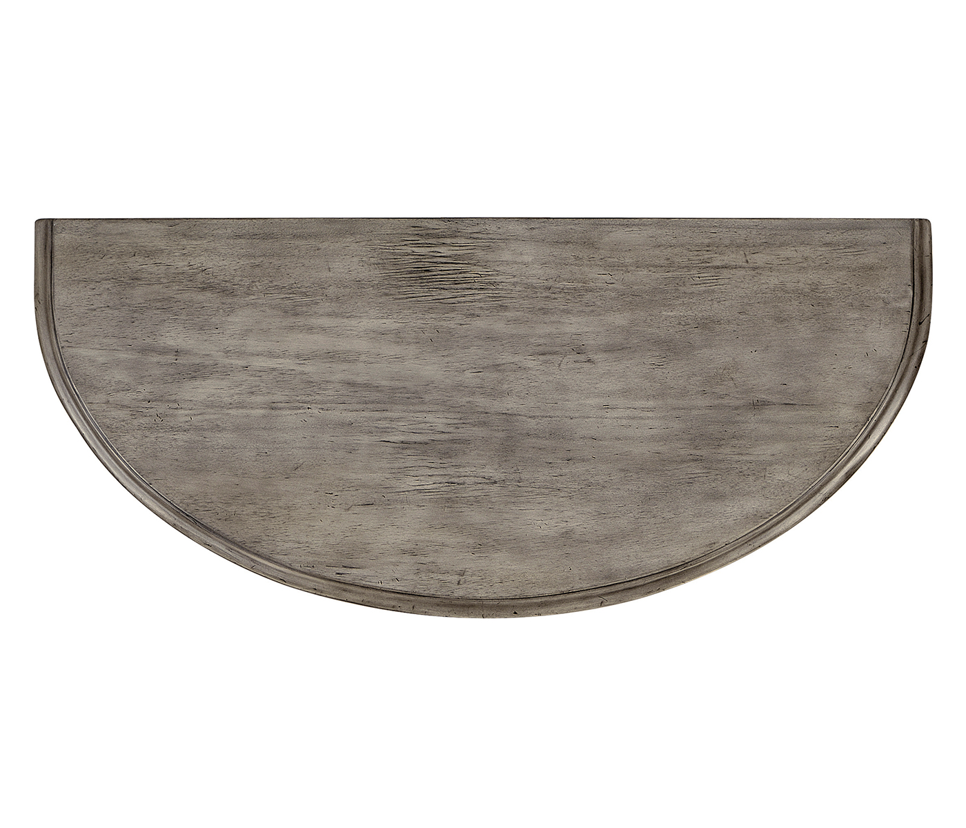 Antique Dark Grey Demilune Console Table