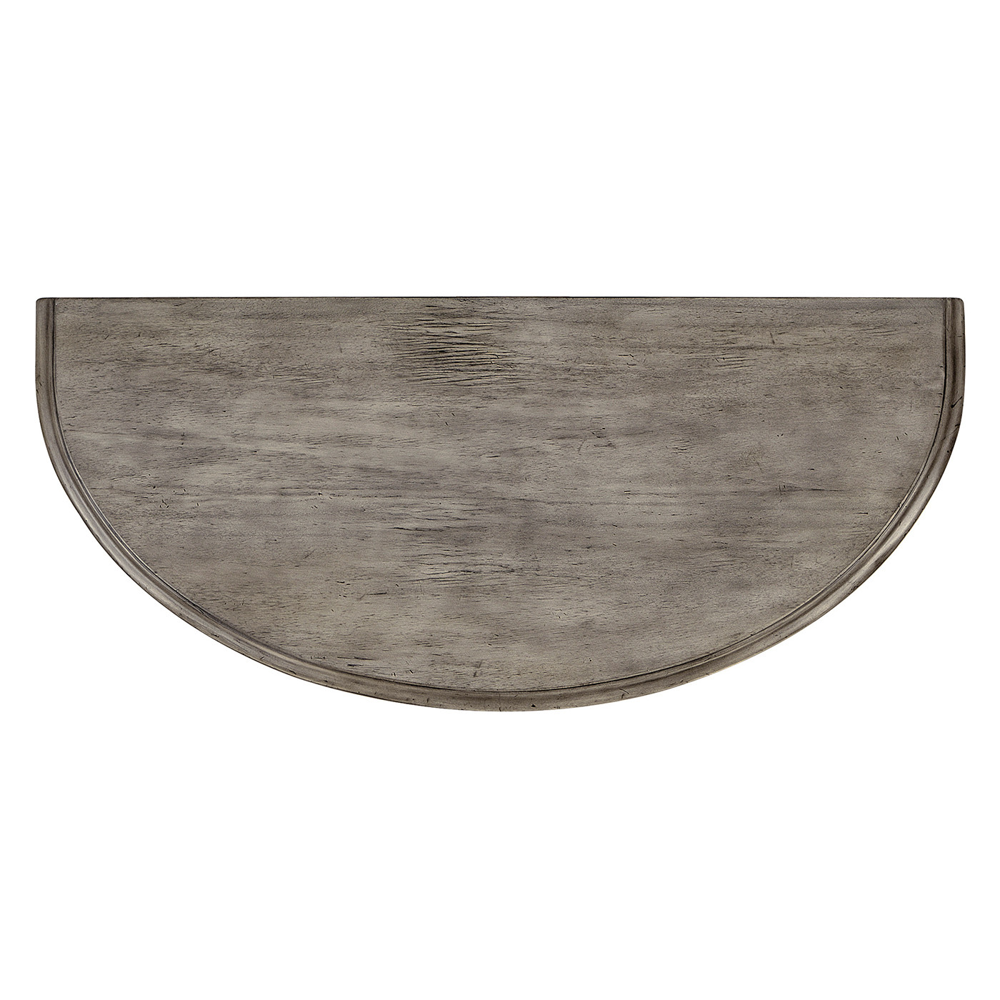Antique Dark Grey Demilune Console Table