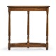 Country Walnut Demilune Console Table