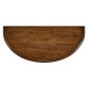 Country Walnut Demilune Console Table