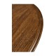 Country Walnut Demilune Console Table