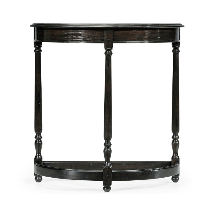 Dark Ale Demilune Console Table