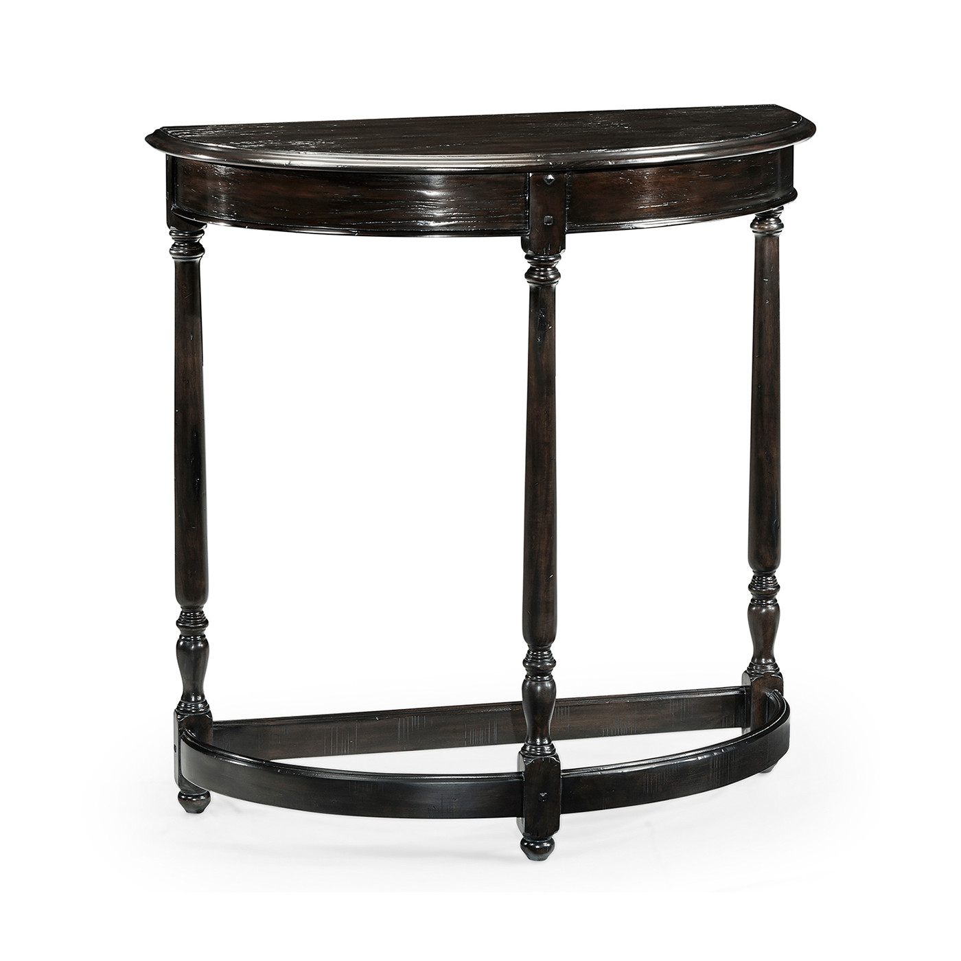 Dark Ale Demilune Console Table