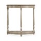 Rustic Grey Demilune Console Table