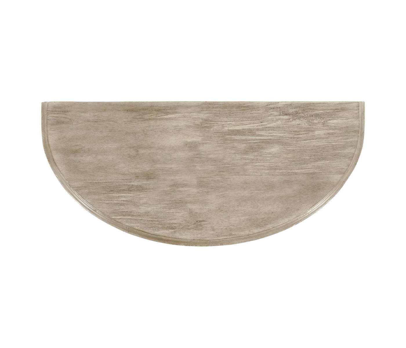 Rustic Grey Demilune Console Table