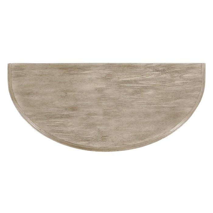 Rustic Grey Demilune Console Table