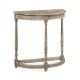 Rustic Grey Demilune Console Table