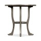 Antique Dark Grey Round Lamp Table