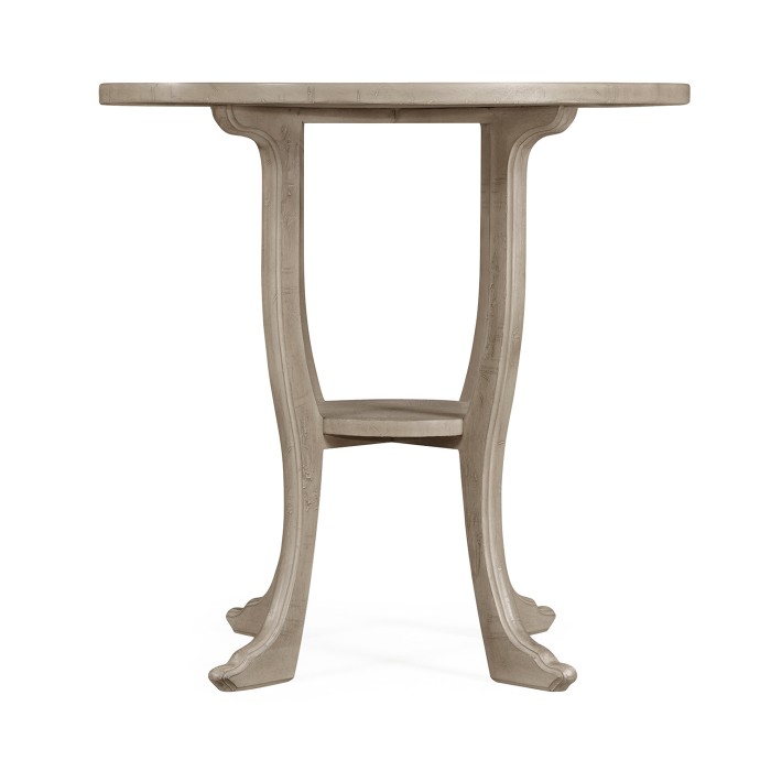 Rustic Grey Round Lamp Table