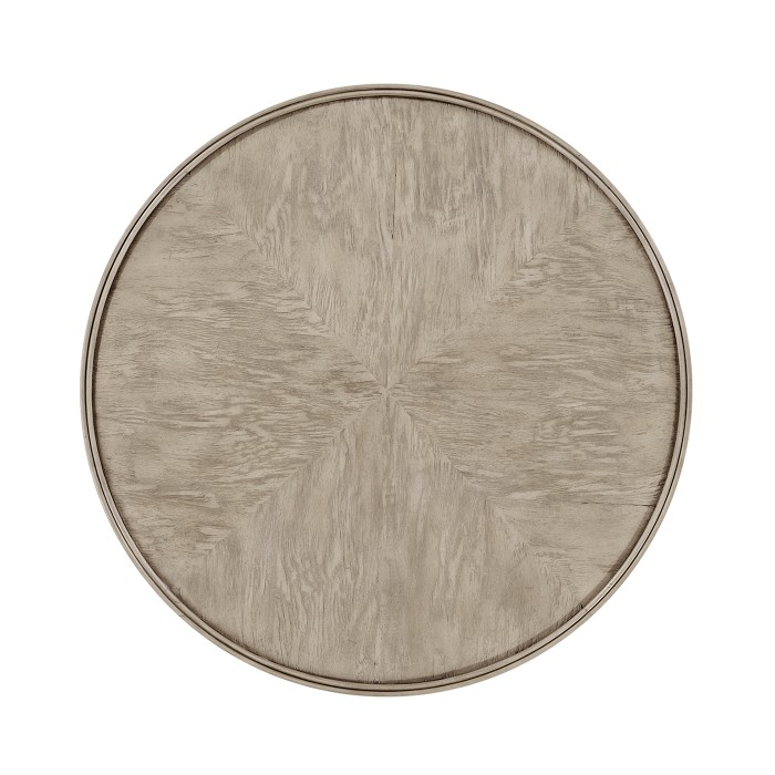 Rustic Grey Round Lamp Table