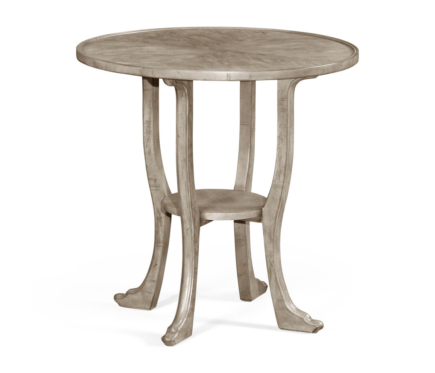 Rustic Grey Round Lamp Table
