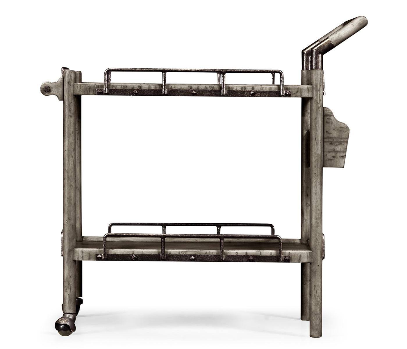 Antique Dark Grey Bar Cart