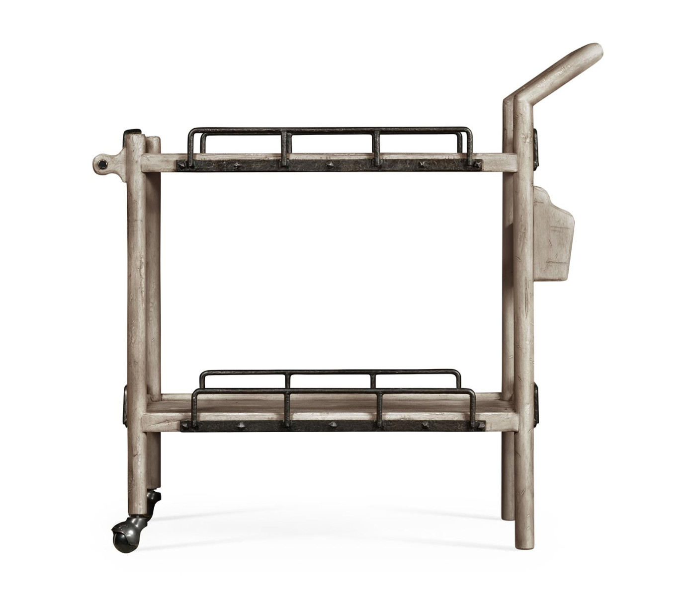 Rustic Grey Bar Cart