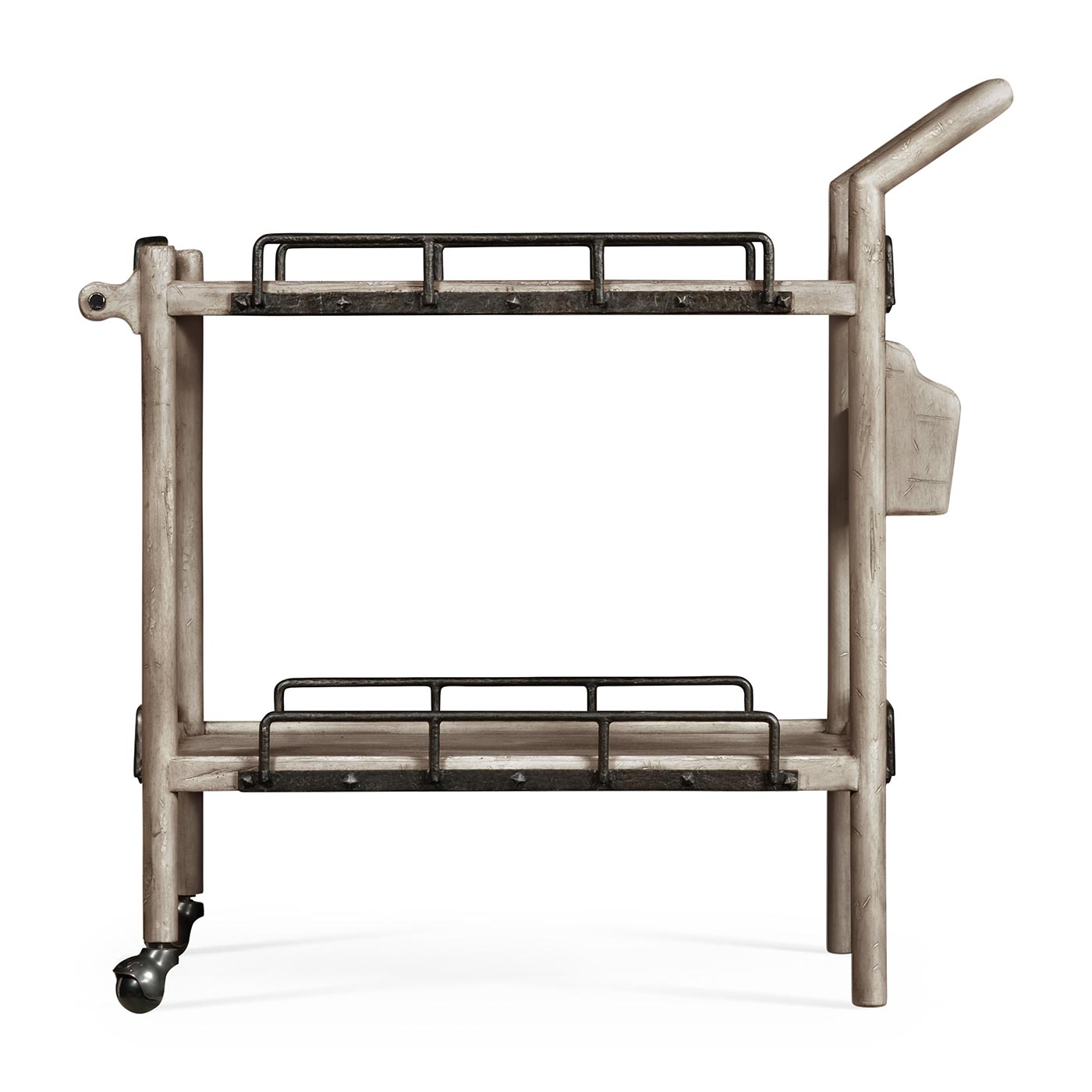 Rustic Grey Bar Cart