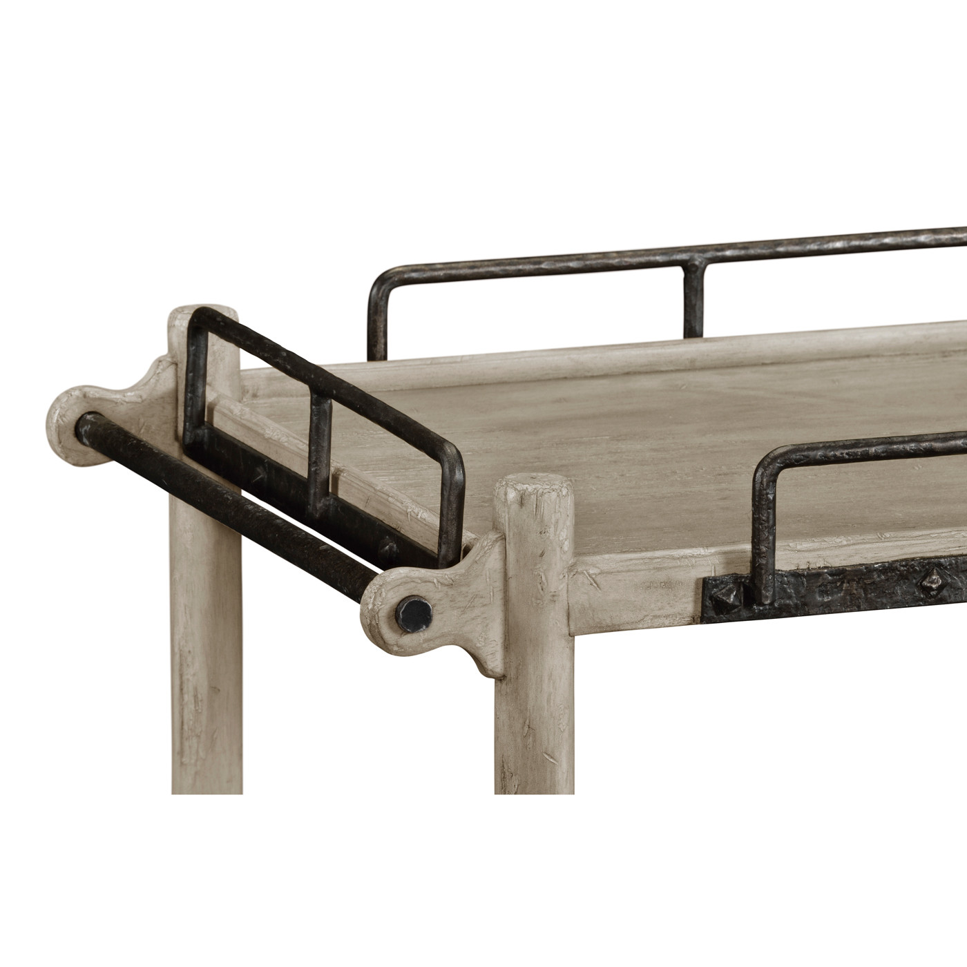 Rustic Grey Bar Cart