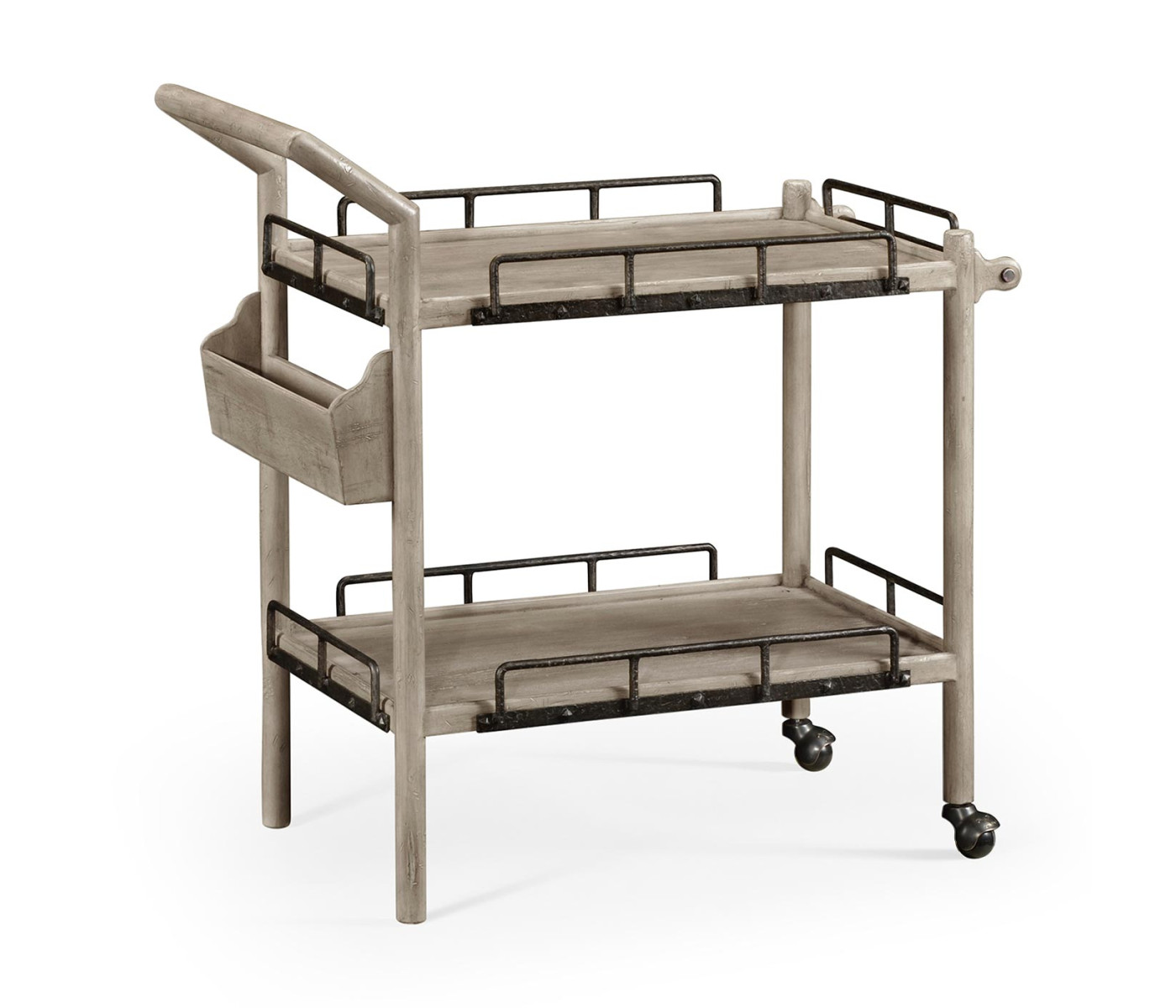 Rustic Grey Bar Cart