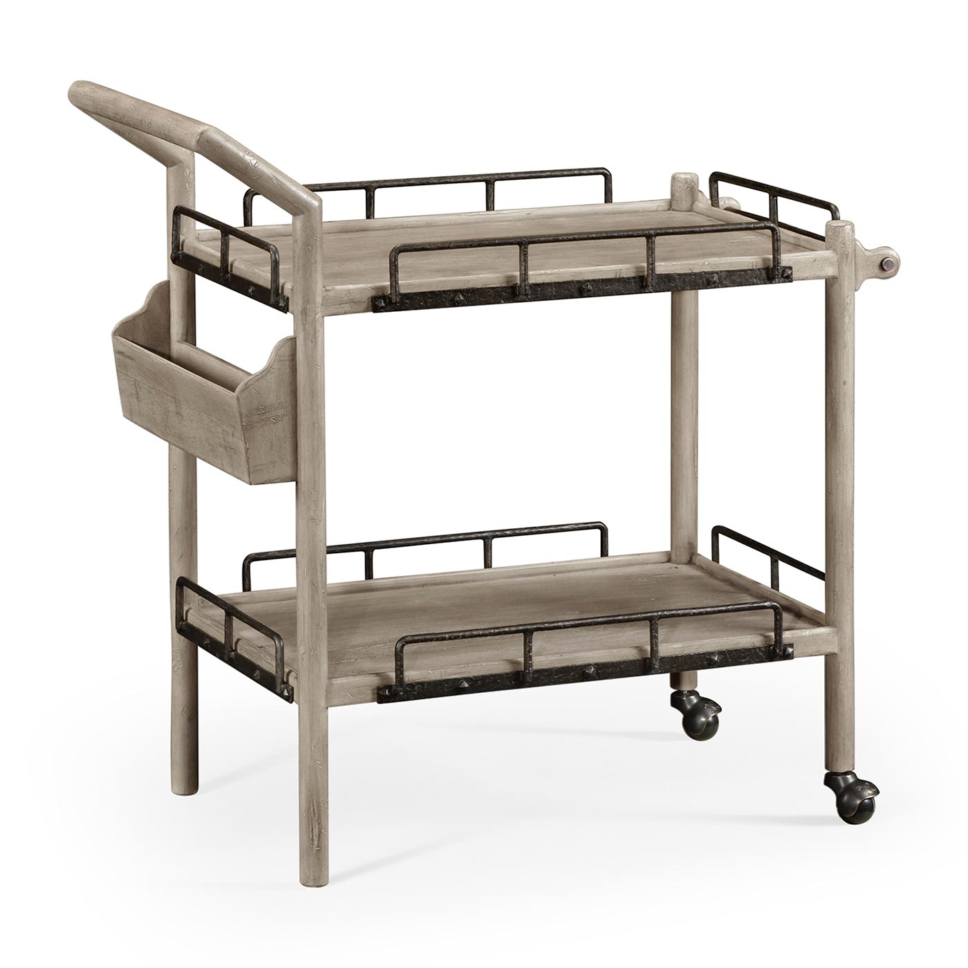 Rustic Grey Bar Cart