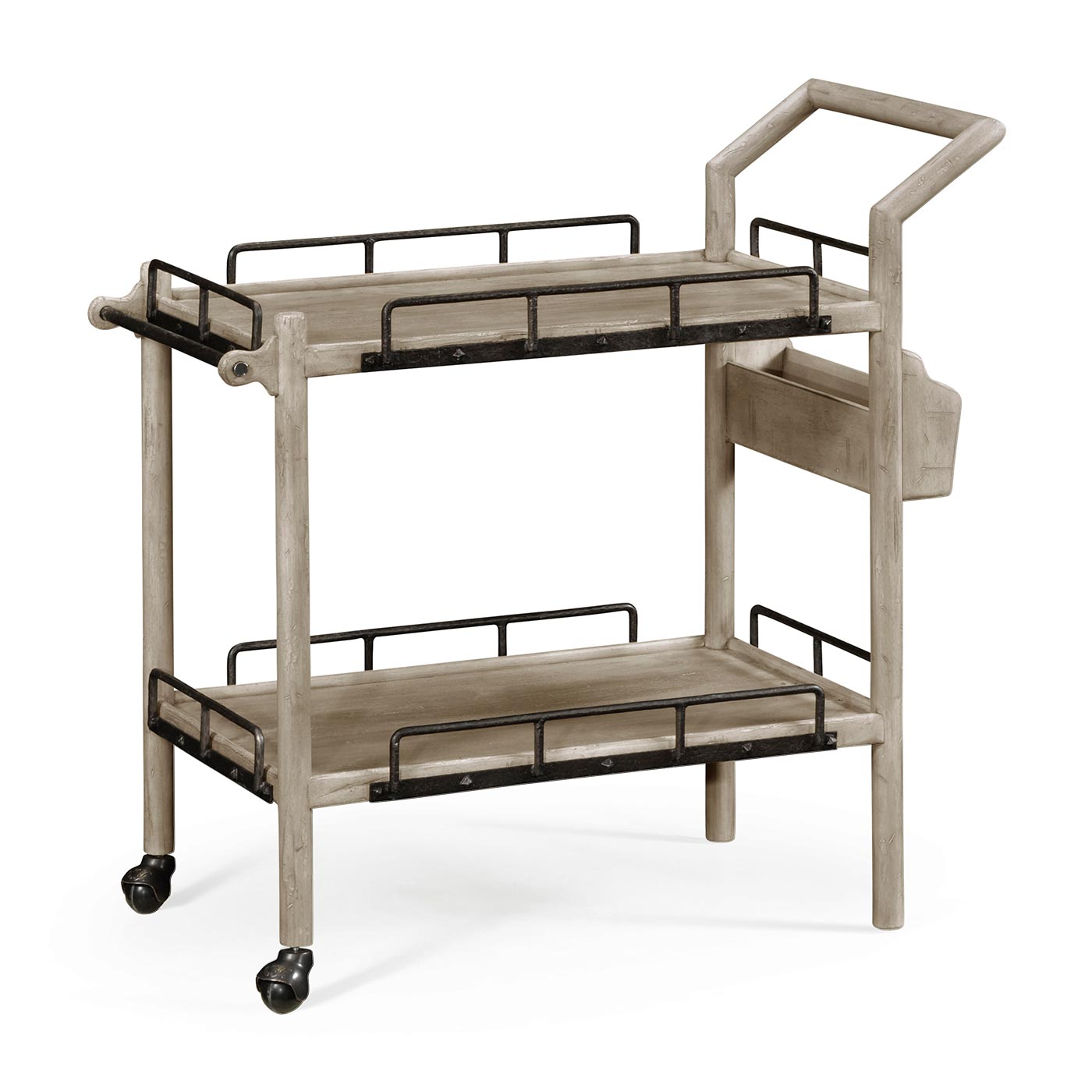 Rustic Grey Bar Cart