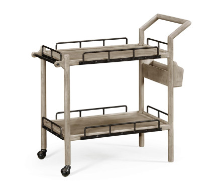 Rustic Grey Bar Cart