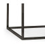 Square Iron End Table with a Black Marble Top