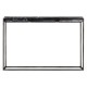 Rectangular Iron Console Table with a Black Marble Top