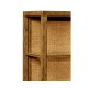Narrow Light Brown Chestnut & Rattan Four-Tier Étagère