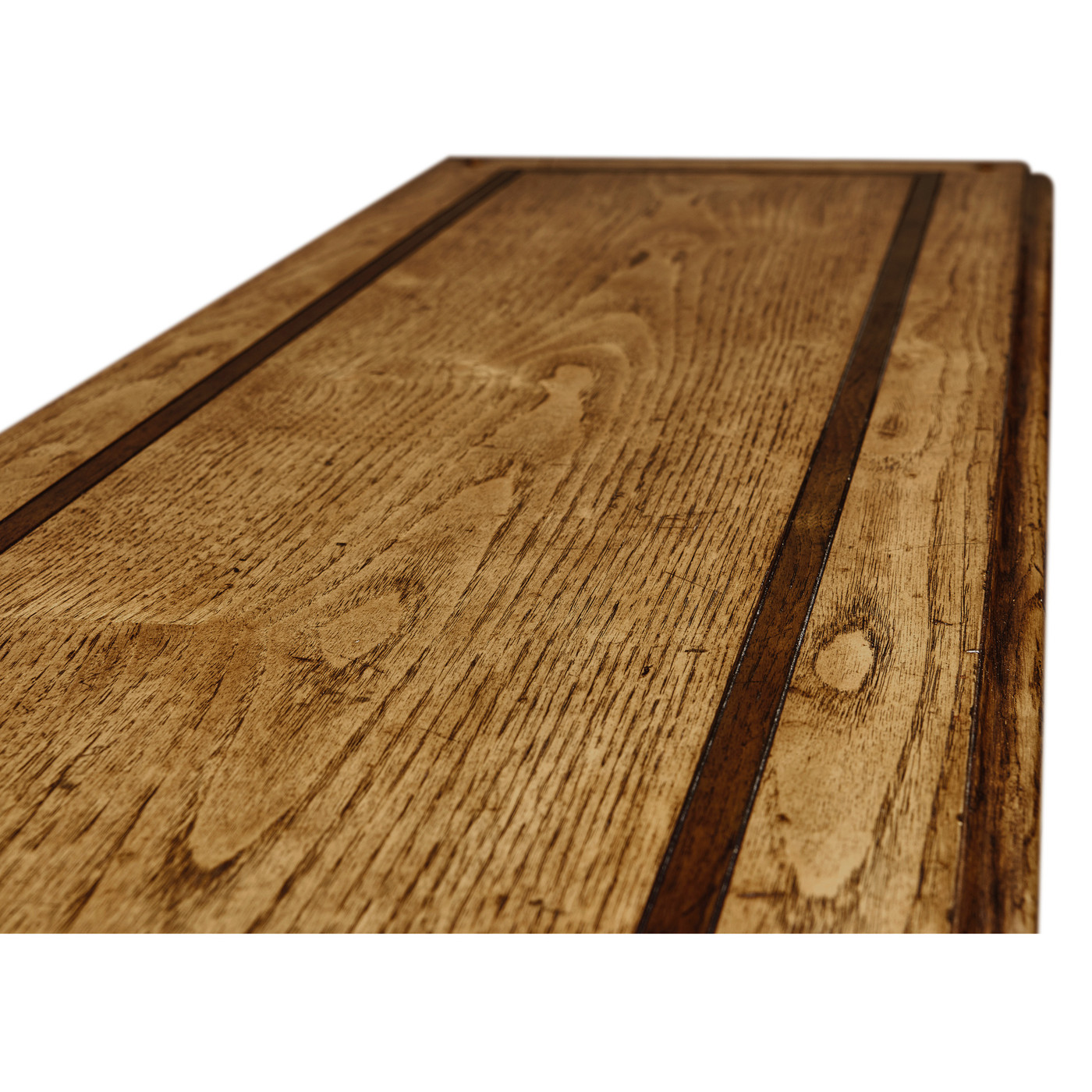 Rectangular Light Brown Chestnut Four-Door Cabinet