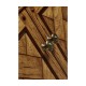 Rectangular Light Brown Chestnut Four-Door Cabinet