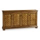 Rectangular Light Brown Chestnut Four-Door Cabinet