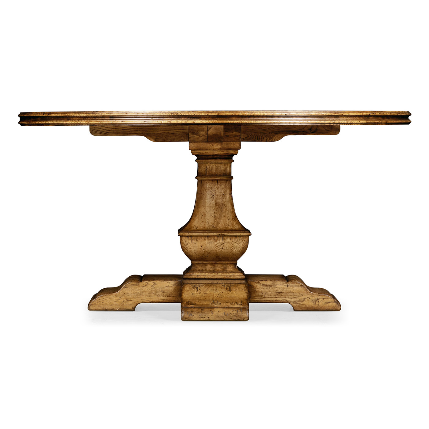 Round Light Brown Chestnut Dining Table 60