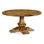 Round Light Brown Chestnut Dining Table 60