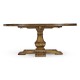Round Light Brown Chestnut Dining Table 72
