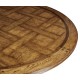 Round Light Brown Chestnut Dining Table 72