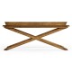 Rectangular Light Brown Chestnut Coffee Table with Large Tray Top