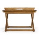 Rectangular Light Brown Chestnut Coffee Table with Large Tray Top
