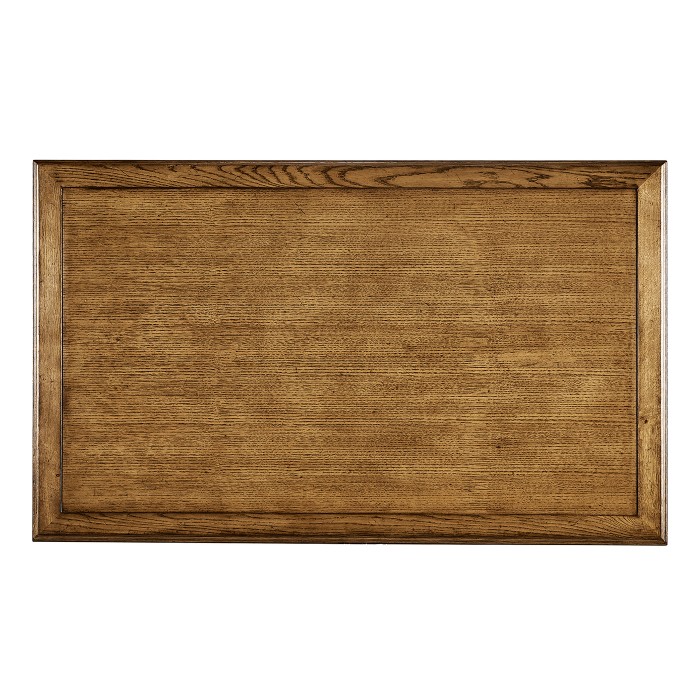Rectangular Light Brown Chestnut Coffee Table with Large Tray Top