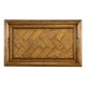 Rectangular Light Brown Chestnut Coffee Table with Large Tray Top