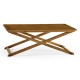 Rectangular Light Brown Chestnut Coffee Table with Large Tray Top