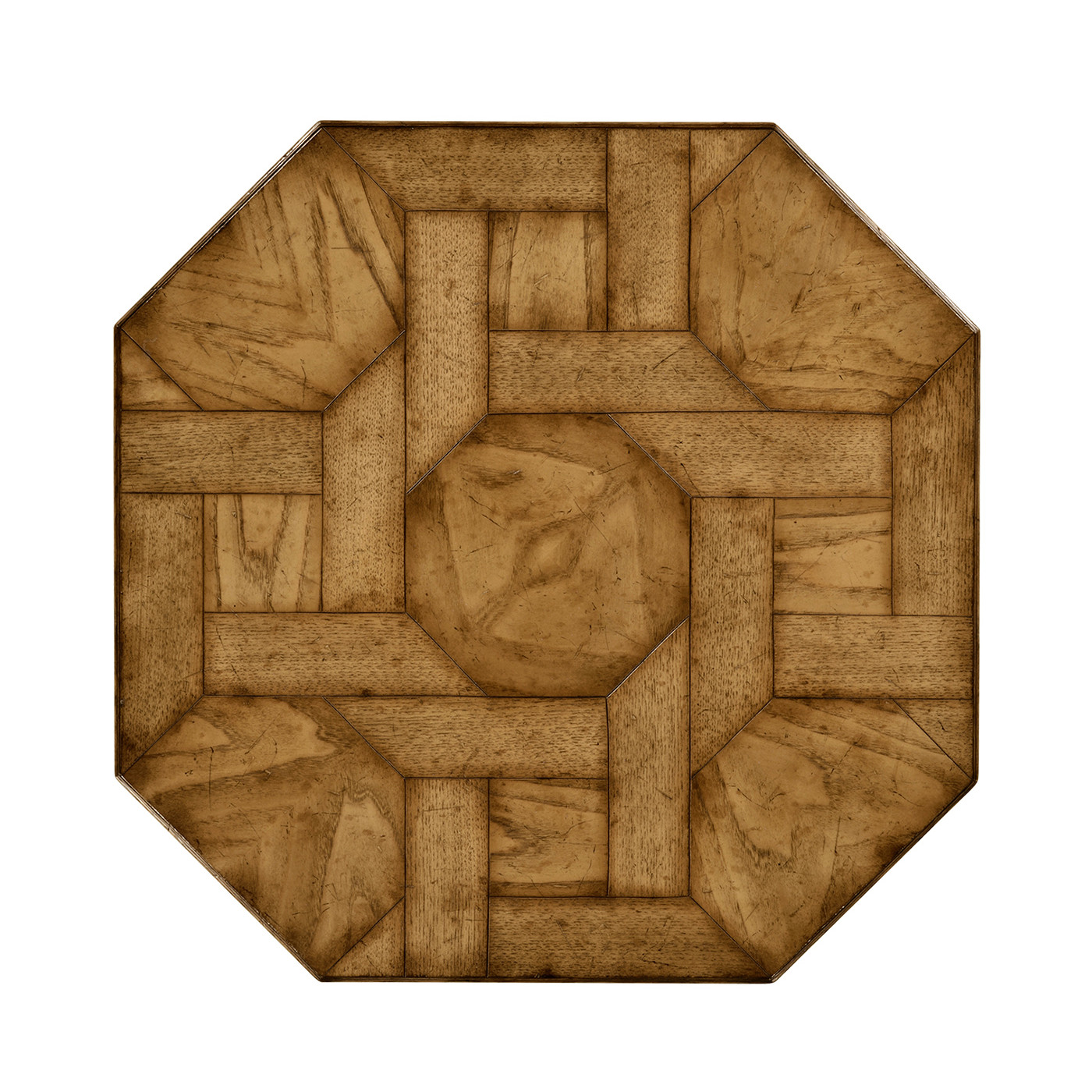 Octagonal Light Brown Chestnut Lamp Table