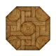 Octagonal Light Brown Chestnut Lamp Table