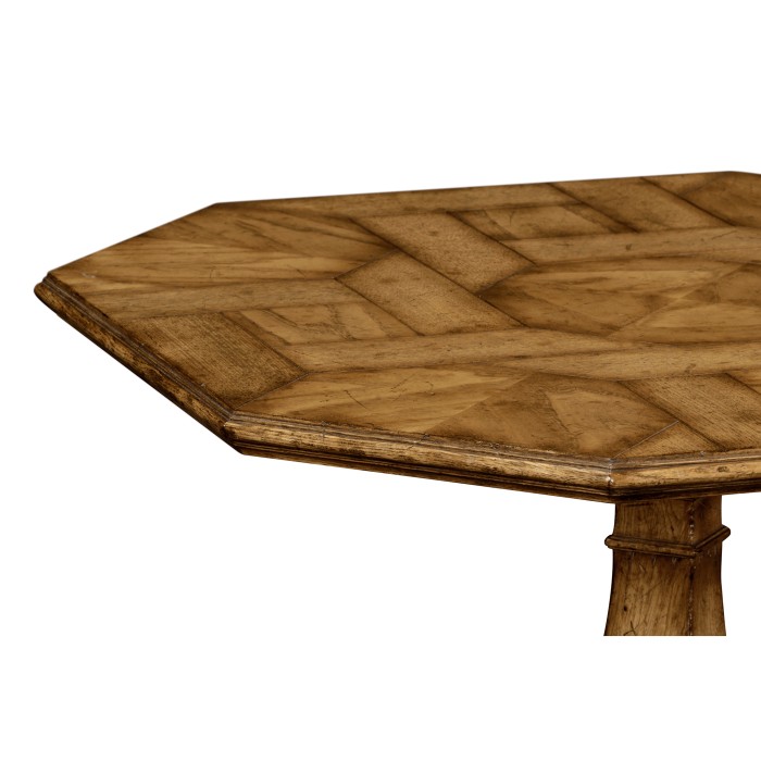 Octagonal Light Brown Chestnut Lamp Table